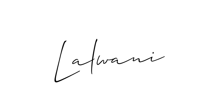 Make a short Lalwani signature style. Manage your documents anywhere anytime using Allison_Script. Create and add eSignatures, submit forms, share and send files easily. Lalwani signature style 2 images and pictures png