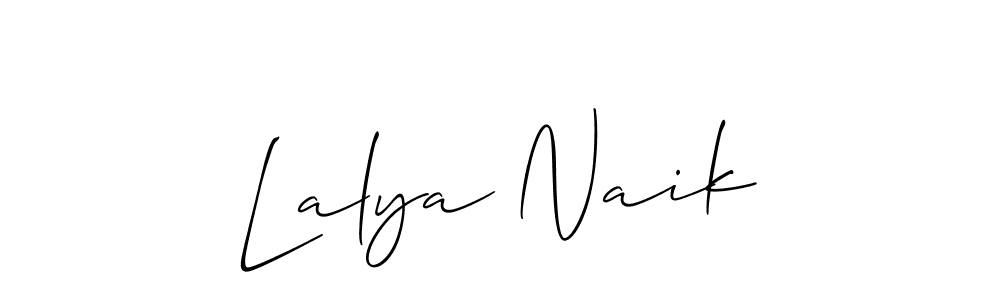 It looks lik you need a new signature style for name Lalya Naik. Design unique handwritten (Allison_Script) signature with our free signature maker in just a few clicks. Lalya Naik signature style 2 images and pictures png