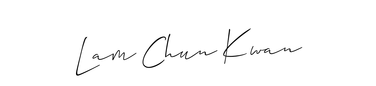 Allison_Script is a professional signature style that is perfect for those who want to add a touch of class to their signature. It is also a great choice for those who want to make their signature more unique. Get Lam Chun Kwan name to fancy signature for free. Lam Chun Kwan signature style 2 images and pictures png