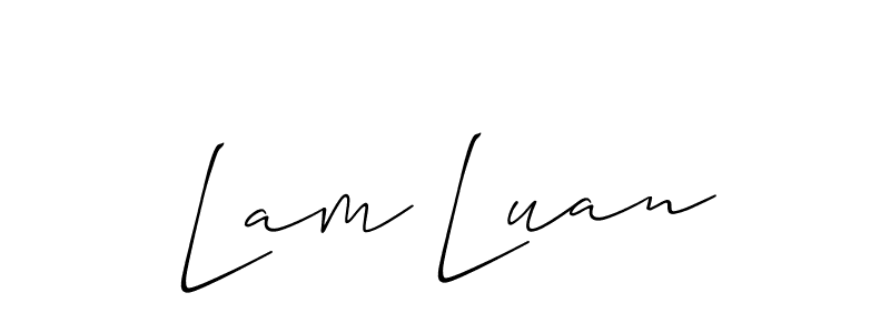How to make Lam Luan name signature. Use Allison_Script style for creating short signs online. This is the latest handwritten sign. Lam Luan signature style 2 images and pictures png