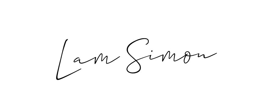 Also we have Lam Simon name is the best signature style. Create professional handwritten signature collection using Allison_Script autograph style. Lam Simon signature style 2 images and pictures png