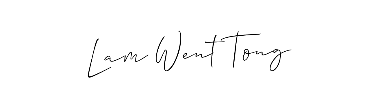 Make a short Lam Went Tong signature style. Manage your documents anywhere anytime using Allison_Script. Create and add eSignatures, submit forms, share and send files easily. Lam Went Tong signature style 2 images and pictures png