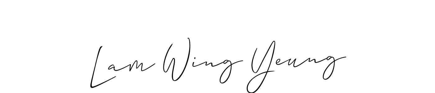 Make a beautiful signature design for name Lam Wing Yeung. With this signature (Allison_Script) style, you can create a handwritten signature for free. Lam Wing Yeung signature style 2 images and pictures png