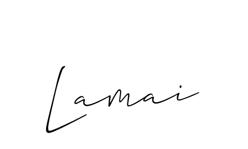 Make a beautiful signature design for name Lamai. With this signature (Allison_Script) style, you can create a handwritten signature for free. Lamai signature style 2 images and pictures png