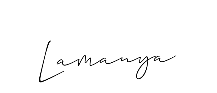 Best and Professional Signature Style for Lamanya. Allison_Script Best Signature Style Collection. Lamanya signature style 2 images and pictures png