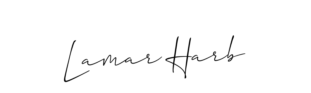 Create a beautiful signature design for name Lamar Harb. With this signature (Allison_Script) fonts, you can make a handwritten signature for free. Lamar Harb signature style 2 images and pictures png