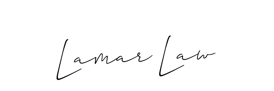 The best way (Allison_Script) to make a short signature is to pick only two or three words in your name. The name Lamar Law include a total of six letters. For converting this name. Lamar Law signature style 2 images and pictures png