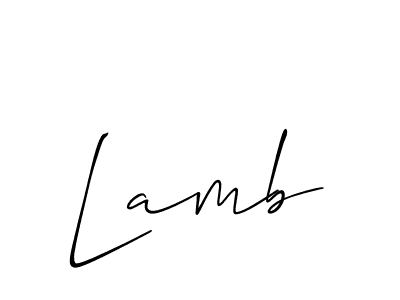 Use a signature maker to create a handwritten signature online. With this signature software, you can design (Allison_Script) your own signature for name Lamb. Lamb signature style 2 images and pictures png