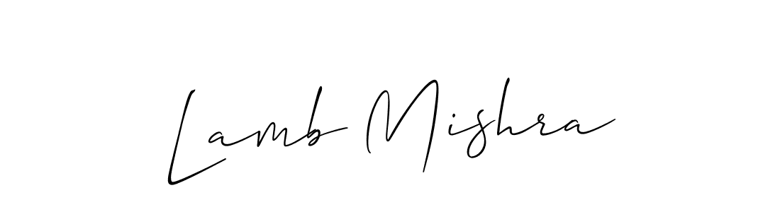 Also we have Lamb Mishra name is the best signature style. Create professional handwritten signature collection using Allison_Script autograph style. Lamb Mishra signature style 2 images and pictures png