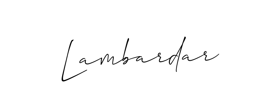 How to make Lambardar signature? Allison_Script is a professional autograph style. Create handwritten signature for Lambardar name. Lambardar signature style 2 images and pictures png