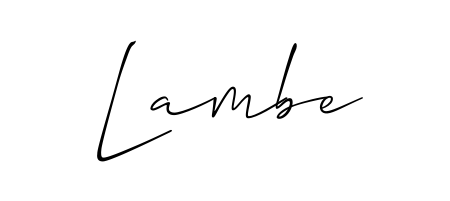 Make your name Lambe memorable on every contract using Allison_Script autograph style. Instant transparent background export available. Lambe signature style 2 images and pictures png