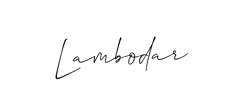 How to Draw Lambodar signature style? Allison_Script is a latest design signature styles for name Lambodar. Lambodar signature style 2 images and pictures png