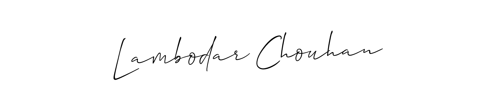 Design your own signature with our free online signature maker. With this signature software, you can create a handwritten (Allison_Script) signature for name Lambodar Chouhan. Lambodar Chouhan signature style 2 images and pictures png