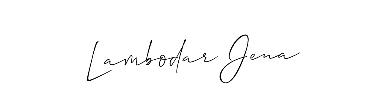 It looks lik you need a new signature style for name Lambodar Jena. Design unique handwritten (Allison_Script) signature with our free signature maker in just a few clicks. Lambodar Jena signature style 2 images and pictures png