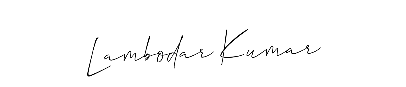 How to make Lambodar Kumar name signature. Use Allison_Script style for creating short signs online. This is the latest handwritten sign. Lambodar Kumar signature style 2 images and pictures png