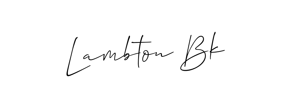 Lambton Bk stylish signature style. Best Handwritten Sign (Allison_Script) for my name. Handwritten Signature Collection Ideas for my name Lambton Bk. Lambton Bk signature style 2 images and pictures png