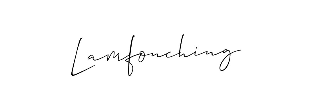 Design your own signature with our free online signature maker. With this signature software, you can create a handwritten (Allison_Script) signature for name Lamfonching. Lamfonching signature style 2 images and pictures png