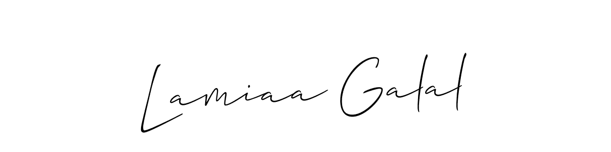 Similarly Allison_Script is the best handwritten signature design. Signature creator online .You can use it as an online autograph creator for name Lamiaa Galal. Lamiaa Galal signature style 2 images and pictures png