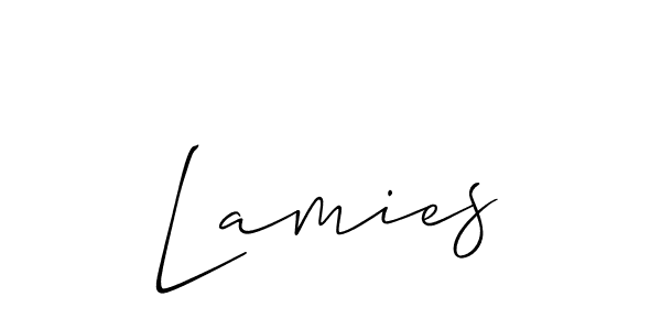 You should practise on your own different ways (Allison_Script) to write your name (Lamies) in signature. don't let someone else do it for you. Lamies signature style 2 images and pictures png