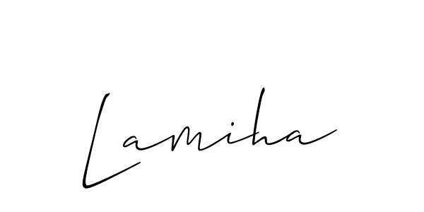 Also we have Lamiha name is the best signature style. Create professional handwritten signature collection using Allison_Script autograph style. Lamiha signature style 2 images and pictures png