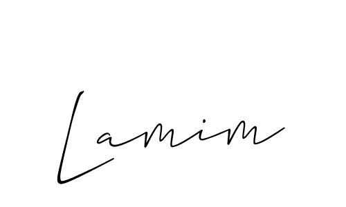 Similarly Allison_Script is the best handwritten signature design. Signature creator online .You can use it as an online autograph creator for name Lamim. Lamim signature style 2 images and pictures png