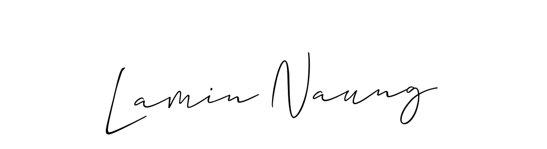 Create a beautiful signature design for name Lamin Naung. With this signature (Allison_Script) fonts, you can make a handwritten signature for free. Lamin Naung signature style 2 images and pictures png