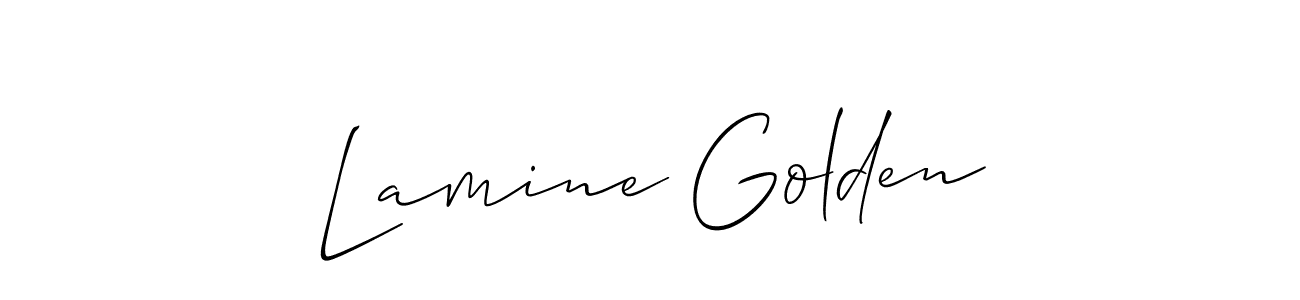It looks lik you need a new signature style for name Lamine Golden. Design unique handwritten (Allison_Script) signature with our free signature maker in just a few clicks. Lamine Golden signature style 2 images and pictures png