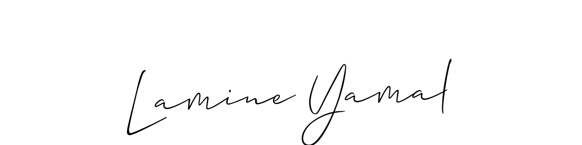 if you are searching for the best signature style for your name Lamine Yamal. so please give up your signature search. here we have designed multiple signature styles  using Allison_Script. Lamine Yamal signature style 2 images and pictures png