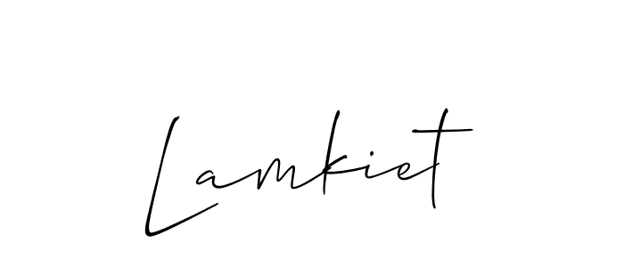 Make a beautiful signature design for name Lamkiet. With this signature (Allison_Script) style, you can create a handwritten signature for free. Lamkiet signature style 2 images and pictures png