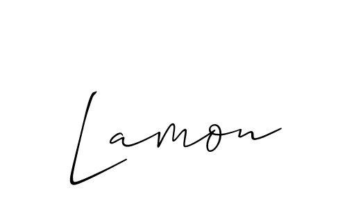 Create a beautiful signature design for name Lamon. With this signature (Allison_Script) fonts, you can make a handwritten signature for free. Lamon signature style 2 images and pictures png