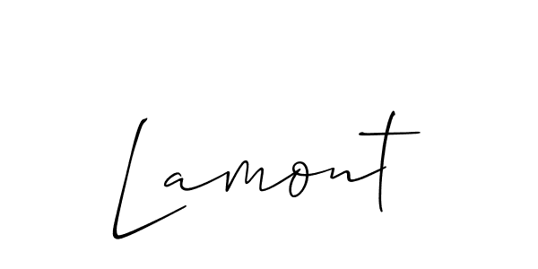How to make Lamont name signature. Use Allison_Script style for creating short signs online. This is the latest handwritten sign. Lamont signature style 2 images and pictures png