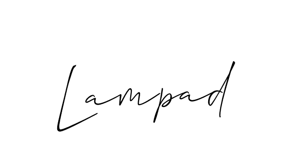 Design your own signature with our free online signature maker. With this signature software, you can create a handwritten (Allison_Script) signature for name Lampad. Lampad signature style 2 images and pictures png