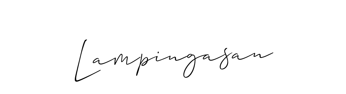 Allison_Script is a professional signature style that is perfect for those who want to add a touch of class to their signature. It is also a great choice for those who want to make their signature more unique. Get Lampingasan name to fancy signature for free. Lampingasan signature style 2 images and pictures png