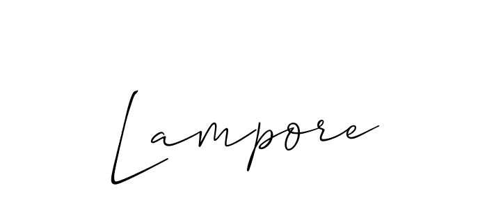 Make a short Lampore signature style. Manage your documents anywhere anytime using Allison_Script. Create and add eSignatures, submit forms, share and send files easily. Lampore signature style 2 images and pictures png