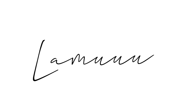 Make a beautiful signature design for name Lamuuu. With this signature (Allison_Script) style, you can create a handwritten signature for free. Lamuuu signature style 2 images and pictures png
