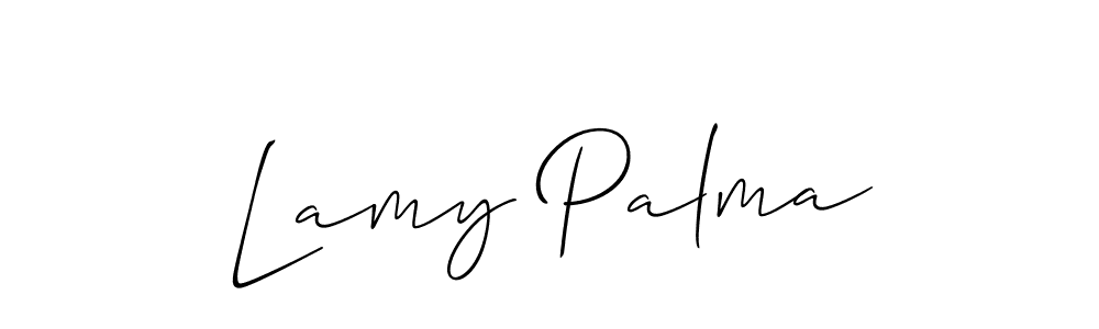 Lamy Palma stylish signature style. Best Handwritten Sign (Allison_Script) for my name. Handwritten Signature Collection Ideas for my name Lamy Palma. Lamy Palma signature style 2 images and pictures png