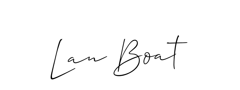 How to make Lan Boat signature? Allison_Script is a professional autograph style. Create handwritten signature for Lan Boat name. Lan Boat signature style 2 images and pictures png