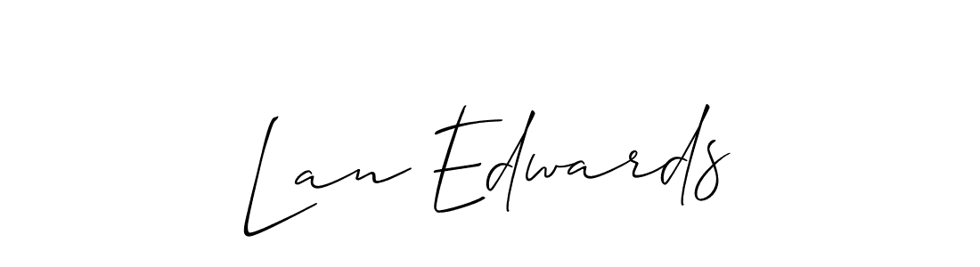 Check out images of Autograph of Lan Edwards name. Actor Lan Edwards Signature Style. Allison_Script is a professional sign style online. Lan Edwards signature style 2 images and pictures png