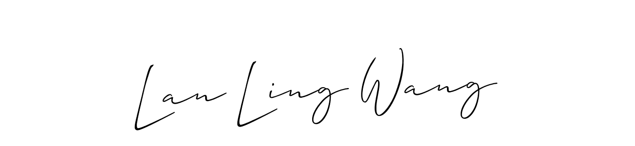 Design your own signature with our free online signature maker. With this signature software, you can create a handwritten (Allison_Script) signature for name Lan Ling Wang. Lan Ling Wang signature style 2 images and pictures png