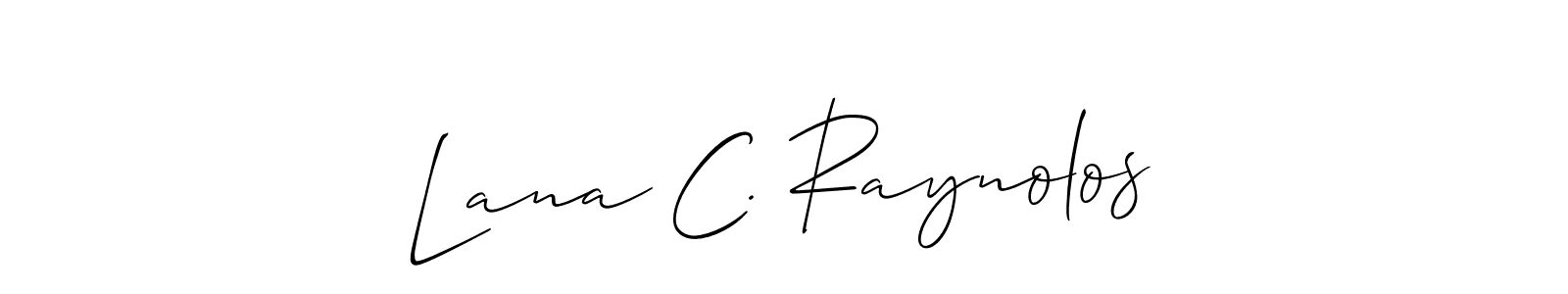 if you are searching for the best signature style for your name Lana C. Raynolos. so please give up your signature search. here we have designed multiple signature styles  using Allison_Script. Lana C. Raynolos signature style 2 images and pictures png