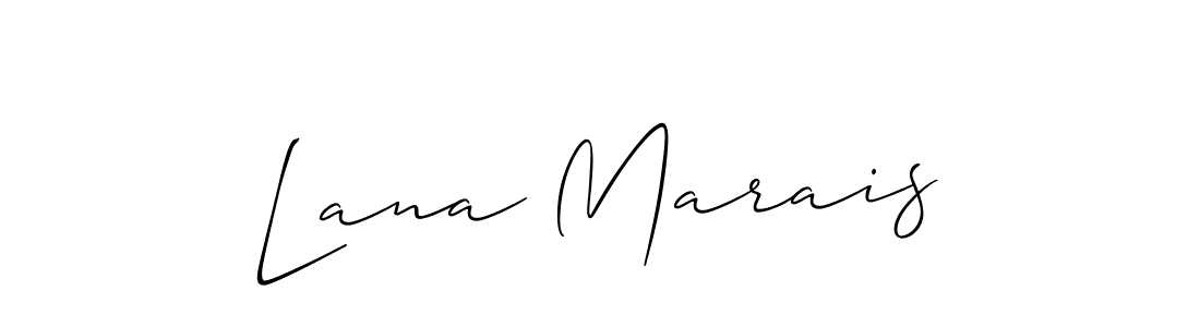 Also You can easily find your signature by using the search form. We will create Lana Marais name handwritten signature images for you free of cost using Allison_Script sign style. Lana Marais signature style 2 images and pictures png