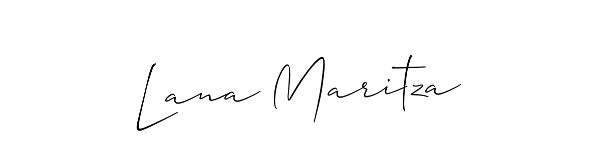 Create a beautiful signature design for name Lana Maritza. With this signature (Allison_Script) fonts, you can make a handwritten signature for free. Lana Maritza signature style 2 images and pictures png