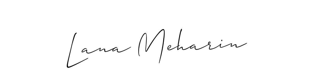 Create a beautiful signature design for name Lana Meharin. With this signature (Allison_Script) fonts, you can make a handwritten signature for free. Lana Meharin signature style 2 images and pictures png
