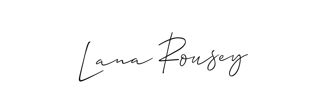 if you are searching for the best signature style for your name Lana Rousey. so please give up your signature search. here we have designed multiple signature styles  using Allison_Script. Lana Rousey signature style 2 images and pictures png