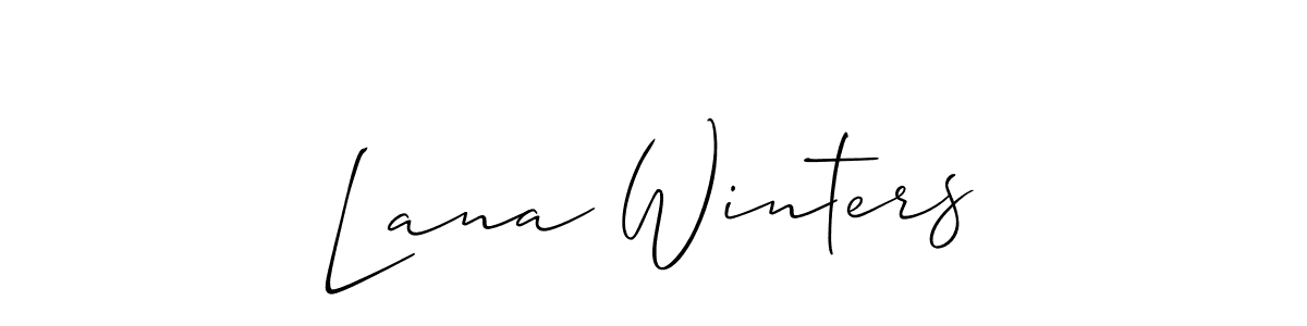 Use a signature maker to create a handwritten signature online. With this signature software, you can design (Allison_Script) your own signature for name Lana Winters. Lana Winters signature style 2 images and pictures png