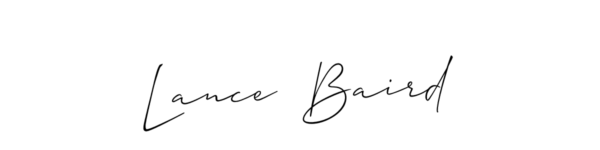 Use a signature maker to create a handwritten signature online. With this signature software, you can design (Allison_Script) your own signature for name Lance  Baird. Lance  Baird signature style 2 images and pictures png