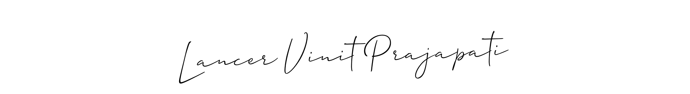 Once you've used our free online signature maker to create your best signature Allison_Script style, it's time to enjoy all of the benefits that Lancer Vinit Prajapati name signing documents. Lancer Vinit Prajapati signature style 2 images and pictures png