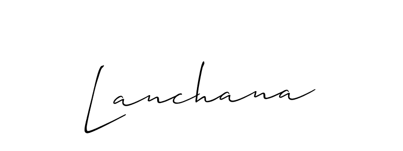 if you are searching for the best signature style for your name Lanchana. so please give up your signature search. here we have designed multiple signature styles  using Allison_Script. Lanchana signature style 2 images and pictures png