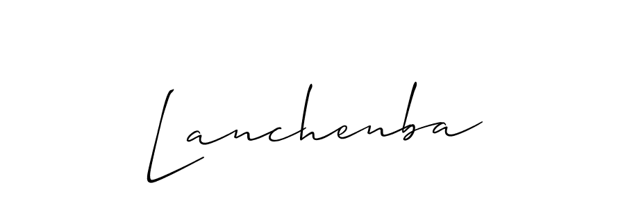 Make a beautiful signature design for name Lanchenba. With this signature (Allison_Script) style, you can create a handwritten signature for free. Lanchenba signature style 2 images and pictures png