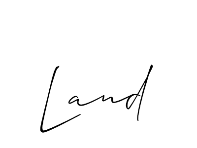Also You can easily find your signature by using the search form. We will create Land name handwritten signature images for you free of cost using Allison_Script sign style. Land signature style 2 images and pictures png